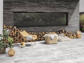 Gecoate betontegels - Forest Nordic White