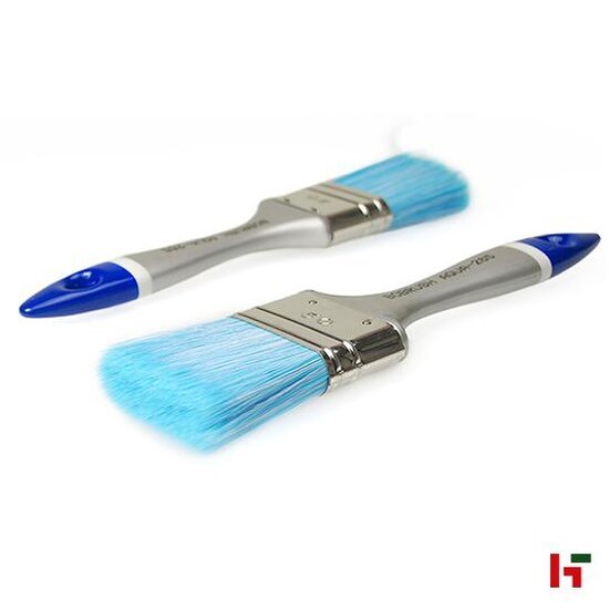 Schilderen & behandelen - Platte verfborstel, Acryl blauwe mix 30 mm Kunststof handvat - Bobrush