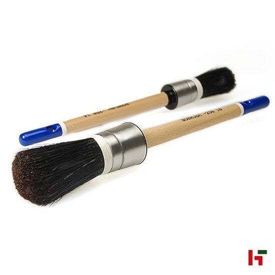 Schilderen & behandelen - Ronde kwast, Acryl mix Aqua NR 12 - Ø 23 mm Houten handvat - Bobrush