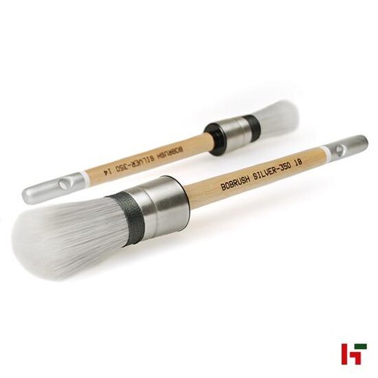 Schilderen & behandelen - Ronde kwast, Silverline NR 10 - Ø 18 mm Houten handvat - Bobrush