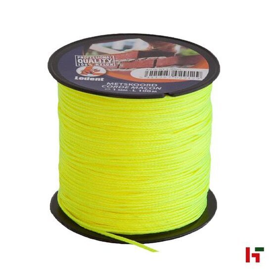 Meten - Ledent Metskoord, Nylon Fluogeel 1 mm 100 m - Ledent