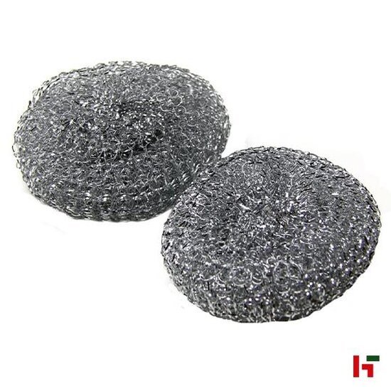 Kuisen & reinigen - Pannenspons, Metaal 2 st 40 gram - Bobrush