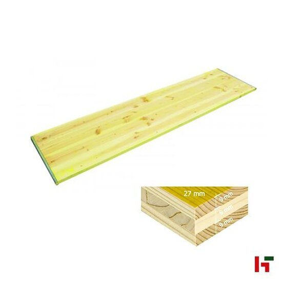 Werfinrichting - Stellingplank, Hout 3-lagen 200 x 50 x 2,7 cm - Private label