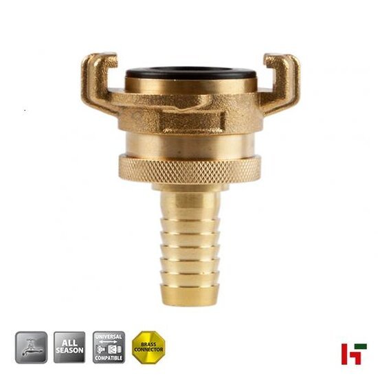 Slangen & koppelingen - Polet Klauwkoppeling, Slang verstelbaar Messing 5/8" - Polet