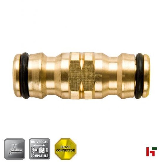 Slangen & koppelingen - Polet Dubbele koppeling, Brass Metaal - Polet