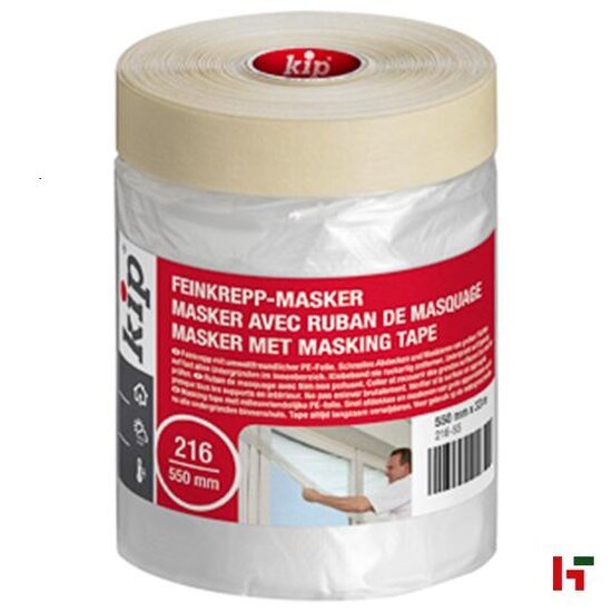Tapes & verpakkingsmateriaal - Kip Masker met maskingtape, 216 550 mm / 33 m - Kip