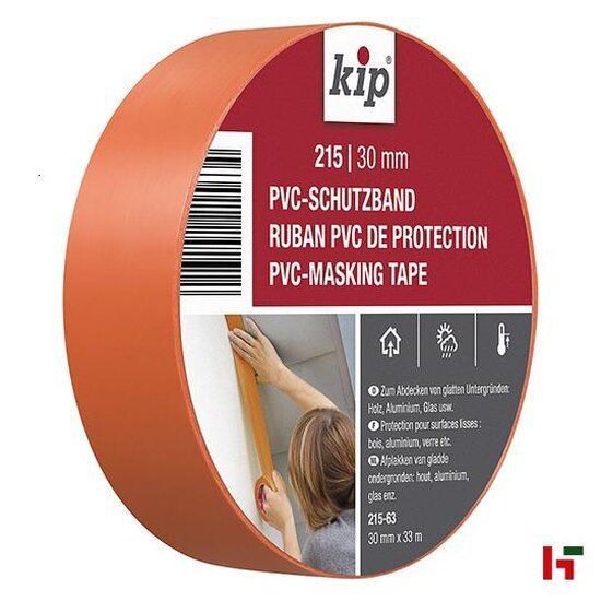 Tapes & verpakkingsmateriaal - Kip Maskingtape PVC Glad, 215 30 mm / 33 m - Kip