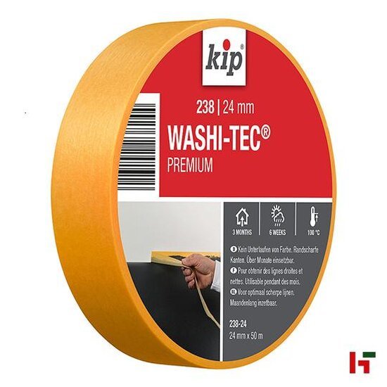 Tapes & verpakkingsmateriaal - Kip Maskingtape Washi, 238 24 mm / 50 m - Kip