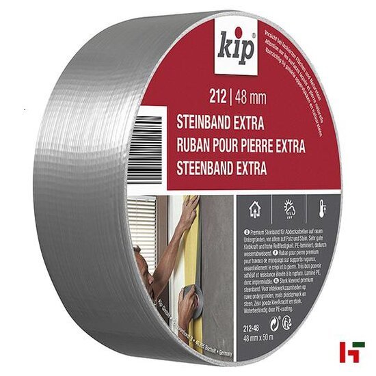 Tapes & verpakkingsmateriaal - Kip Steenband Textiel, 212 48 mm / 50 m - Kip