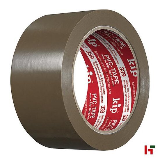 Tapes & verpakkingsmateriaal - Kip Verpakkingstape PVC, 339 Bruin 50 mm / 66 m - Kip