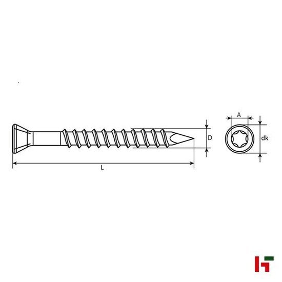 Schroeven - Schroeven voor plinten met freeskop, Verzinkt staal 30 mm Small Box 3,5 mm TX10 - SWG