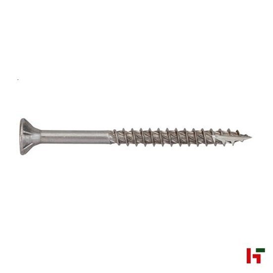 Schroeven - Formel F Spaanplaatschroef met verzonken kop, Inox A2 80 mm Medium Box 6,0 mm TTAP30 - SWG