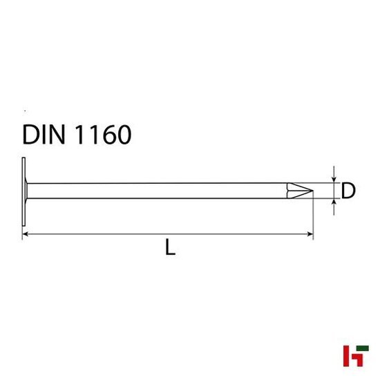 Nagels - Dakbedekkingsnagel (DIN 1160) , Thermisch verzinkt staal 20 mm Small Box - SWG