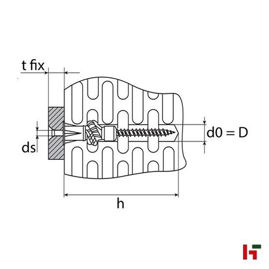 Verankering - Pluggen Universeel, Nylon 12 x 68 mm Medium Box - SWG