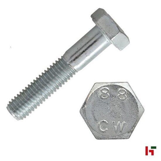 Bouten, moeren & ringen - Zeskantbout (DIN 931), Verzinkt staal 80 mm Big Box M 6 SW 10 - SWG