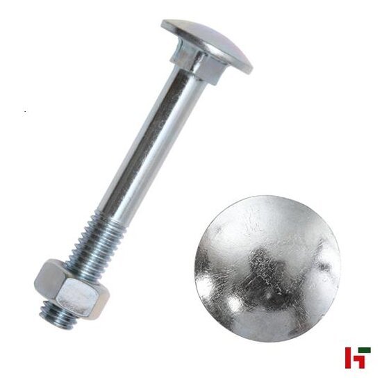 Bouten, moeren en ringen - Slotbout met moer (DIN 603), Verzinkt staal 80 mm Big Box M 6 SW 10 - SWG