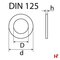 Bouten, moeren & ringen - Sluitringen (DIN 125), Verzinkt staal M 8 - 8,4 x 16 x 1,6 mm Small Box - SWG