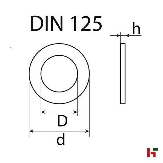 Bouten, moeren & ringen - Sluitringen M 8 - 8,4 x 16 x 1,6 mm Medium Box Verzinkt staal - SWG