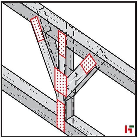 Bouw- & houtverbinders - Spijkerplaat, Verzinkt staal 80 x 300 x 2,0 mm - SWG