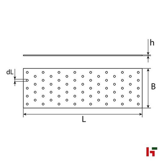 Bouw- & houtverbinders - Spijkerplaat, Verzinkt staal 80 x 300 x 2,0 mm - SWG