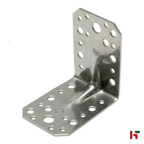Bouw- & houtverbinders - Hoekverbinder met ril, Inox 90 x 90 x 65 x 2,5 mm - SWG