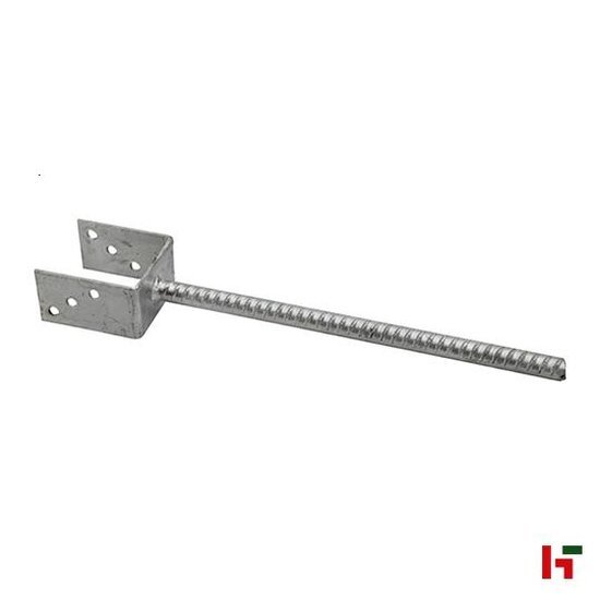 Houten schutting - Paalanker U-vorm, Verzinkt staal 40 cm 100 x 100 mm - SWG