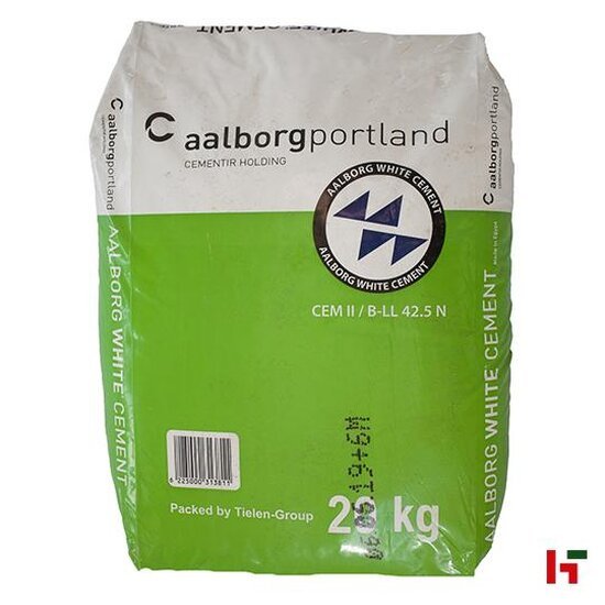 Cement & mortels - Aalborg Witte cement CEM II/B-LL 42,5 N PE zak 20 kg - Tiemix