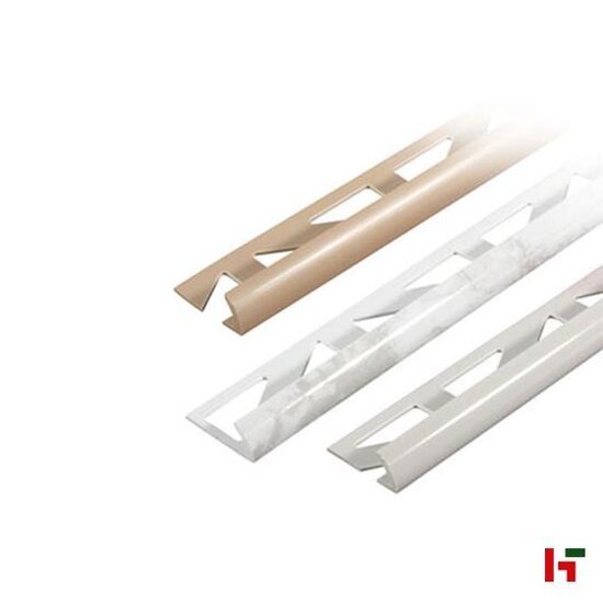 Profielen - Afwerkprofiel buitenhoek, Proround PVC Wit 2,50 m 8 mm - Dural