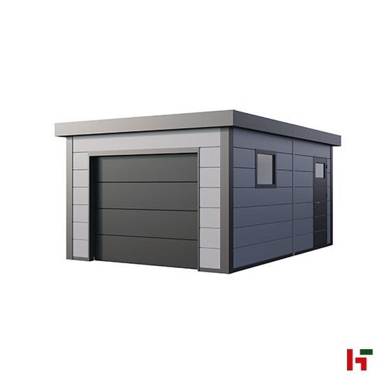 Metalen garages - Garage in Metaal 3654G Antraciet - Lichtgrijs - Telluria