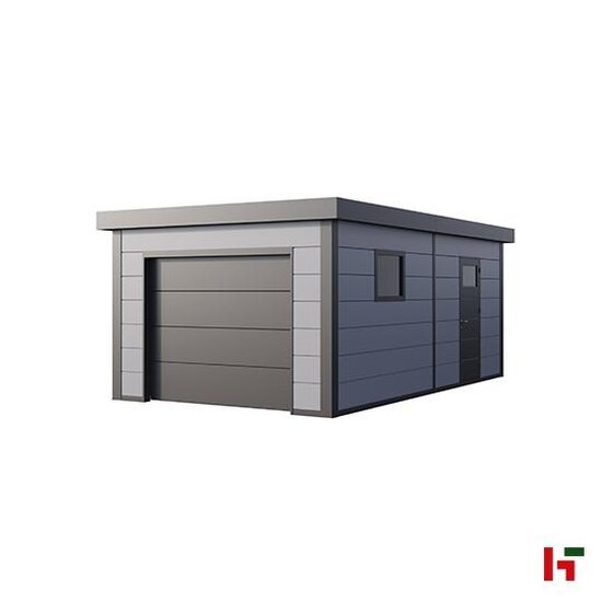 Metalen garages - Garage in Metaal 3663G Antraciet - Lichtgrijs - Telluria