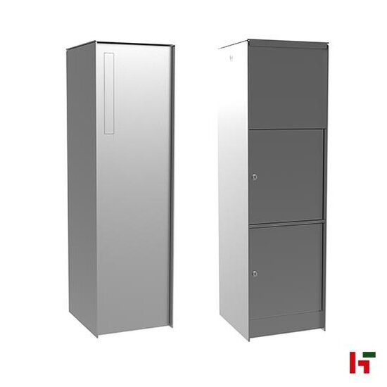 Brievenbussen - Pakketbrievenbus Fenix Top Large Blank aluminium (RAL 9006) - eSafe