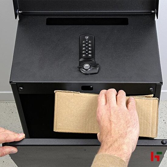 Brievenbussen - Pakketbrievenbus Shopperbox Blank aluminium (RAL 9006) - eSafe