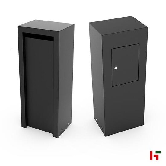 Brievenbussen - Brievenbus, Litru Gitzwart (RAL 9005) - Geroba