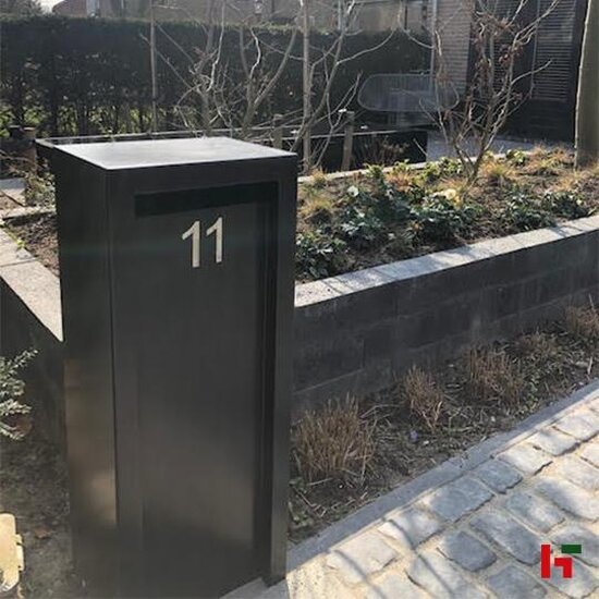 Brievenbussen - Brievenbus, Litru Gitzwart (RAL 9005) - Geroba