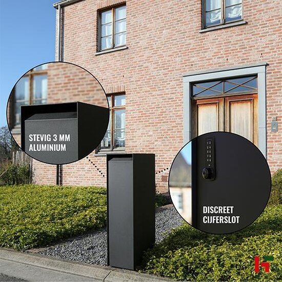 Brievenbussen - Pakketbrievenbus Nexus Gitzwart (RAL 9005) - eSafe