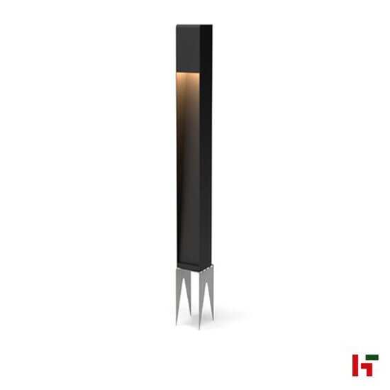 Tuinverlichting - Argius, Lamp Gitzwart (RAL 9005) 100mm 100mm 600mm - Geroba