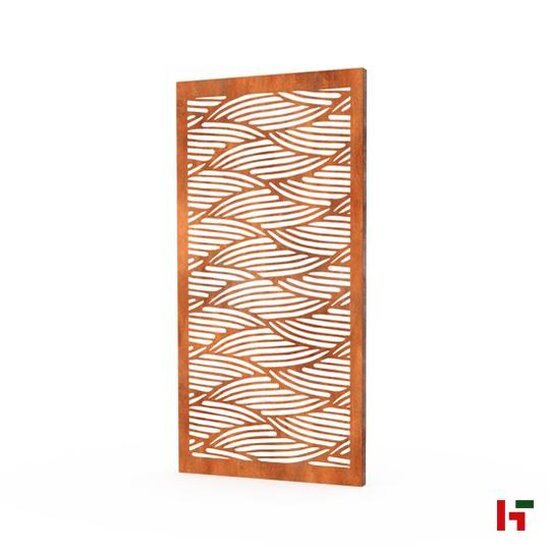 Metalen omheining - Gerofence, Schutting - Design Cortenstaal 1000mm 1800mm Waves - Geroba