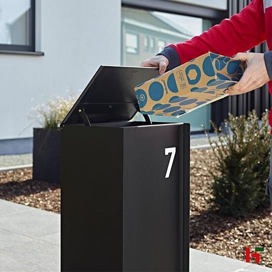 Brievenbussen - Pakketbrievenbus Dropbox Small Grijs aluminium (RAL 9007) - eSafe