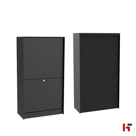 Brievenbussen - Pakketbrievenbus Dropbox Medium Front Gitzwart (RAL 9005) - eSafe