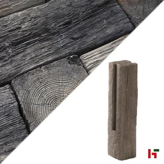 Betontegels - Timberstone, Replica Oude Planken - Gietbeton Driftwood Tussenpaal 65 x 15 x 15 cm - Stoneline