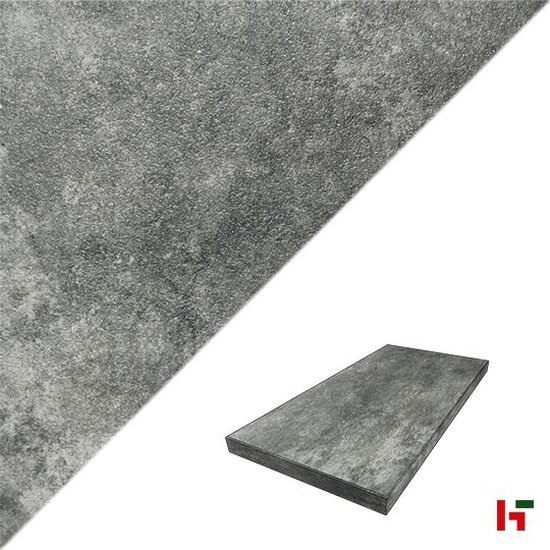 Gecoate betontegels - GeoProArte® Concert, Gecoate Terrastegel Wolf Grey 80 x 40 x 4 cm - MBI
