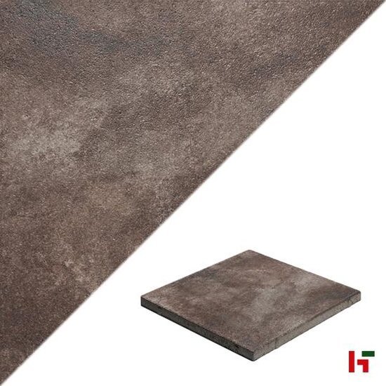Gecoate betontegels - GeoProArte® Concert, Gecoate Terrastegel Tabacco 60 x 60 x 4 cm - MBI