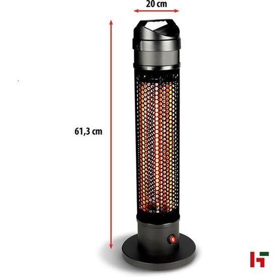 Terrasverwarming - Elektrische verwarming Outdoor & Indoor Draagbaar 800 Watt 2 - 3 m² Zonder afstandsbediening