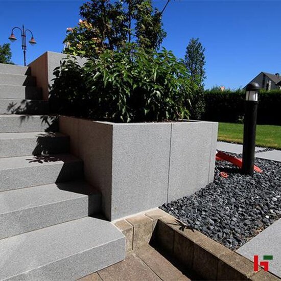 Palissades - Jersey, Natuursteen Palissade - Graniet 25 x 8 x 75 cm Facet Gevlamd - Bauma stone