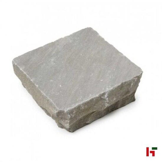 Platines - Kandla, Natuursteen Platines - Zandsteen 14 x 14 x 3 - 5 cm Gekliefd Natuurruw Grey - Stoneline