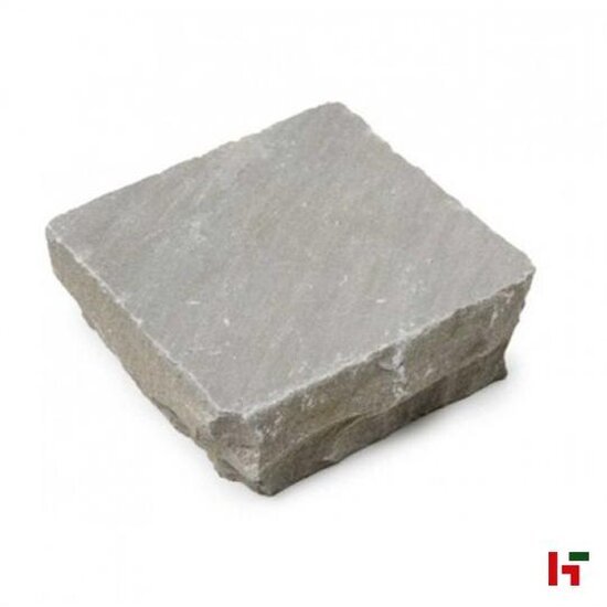 Platines - Kandla, Natuursteen Platines - Zandsteen 14 x 14 x 2,5 cm Gekliefd Natuurruw Grey - Stoneline