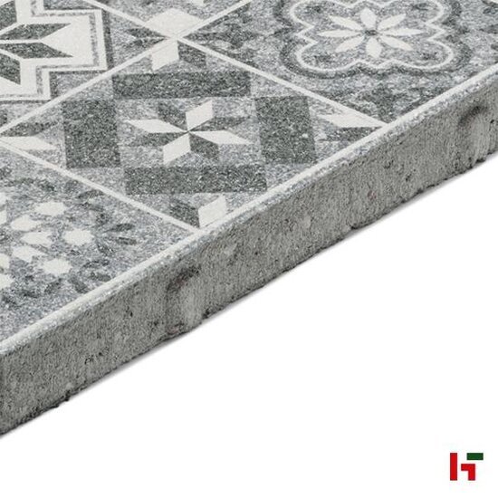 Gecoate betontegels - GeoProArte® Stones, Gecoate Terrastegel Multi Decor 40 x 40 x 4 cm - MBI