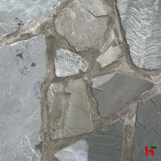 Natuursteentegels - Kandla, Natuursteen Flagstone - Zandsteen Grey L - 77 kg/m² - 4-7 st/m² - 2-4 cm dik - Private label