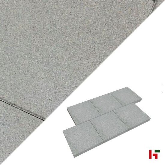 Betontegels - Basic, Betontegel met velling Grijs 30 x 30 x 4,5 cm - Stone & Style