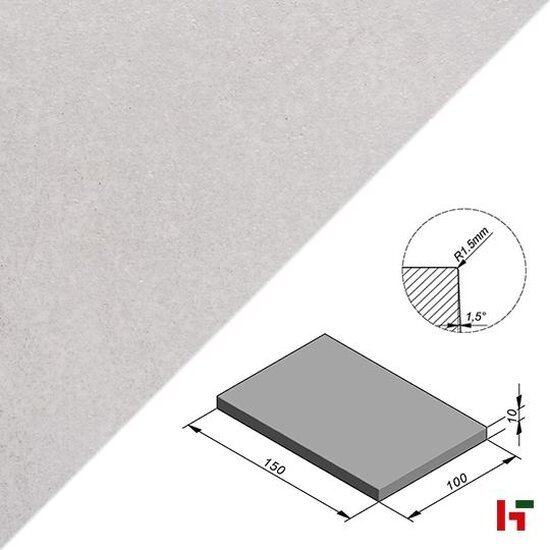 Betontegels - Megasmooth, Megategel Grey Velvet 150 x 100 x 10 cm - Stone & Style